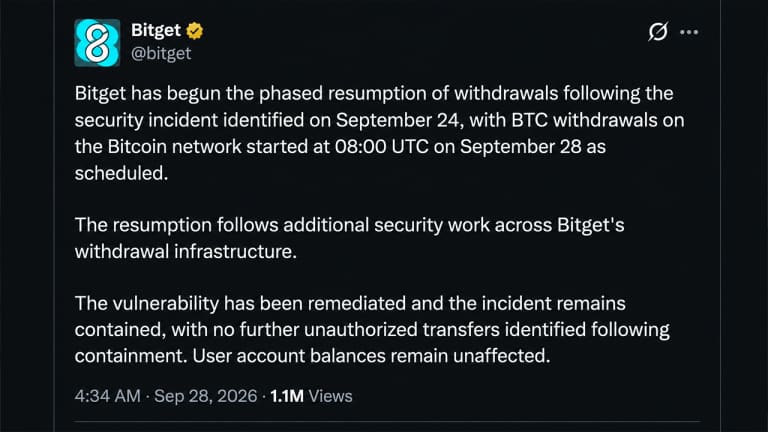 A cryptocurrency exchange interface showing a withdrawal page and bitcoin balances after a security incident