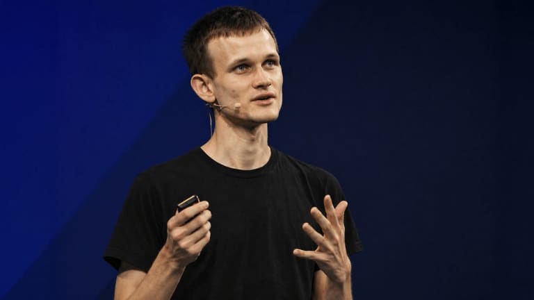 Illustration of a blockchain network splitting work into proofs, with the Ethereum logo and a 2027 upgrade marker