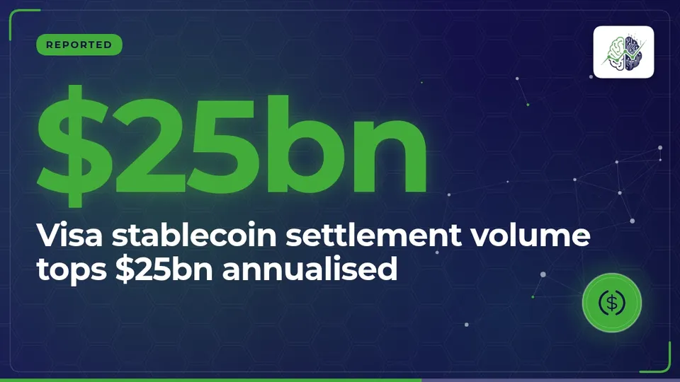 Illustration: “Visa stablecoin settlement volume tops $25bn annualised”
