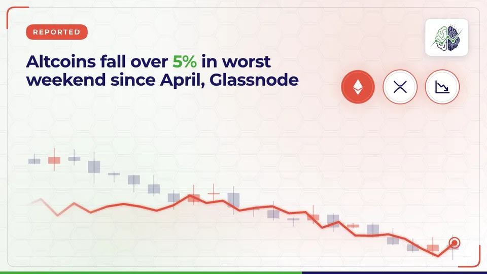 Illustration: “Altcoins fall over 5% in worst weekend since April, Glassnode says”