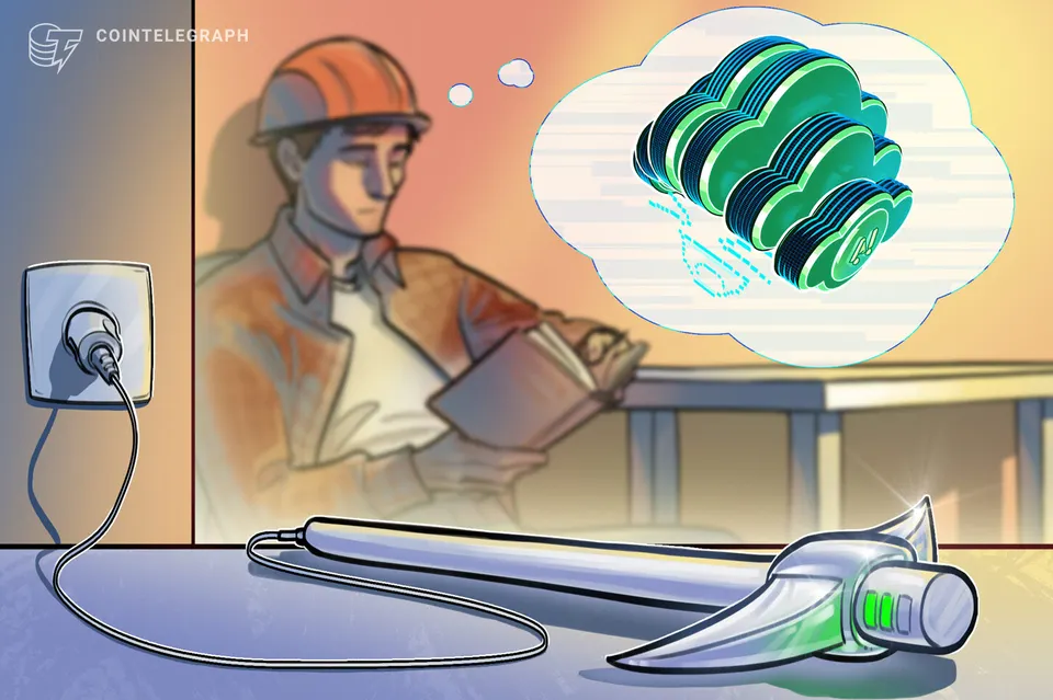 Picture from Cointelegraph for: Bitcoin hashrate hits seven-month high as AI shift fails to cool mining competition