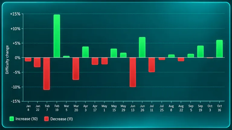 Picture from Bitcoin.com News for: Bitcoin mining difficulty rises 5.92% to 140.58 trillion, third-largest 2026 increase