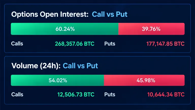 Picture from Bitcoin.com News for: Bitcoin options traders build $4.5bn in call bets as $95,000 strike dominates
